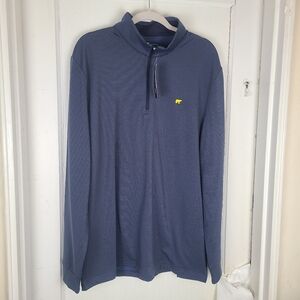 Jack Nicklaus Mens Golf 1/4 Zip Pullover Long Sleeves XL Striped Indigo.